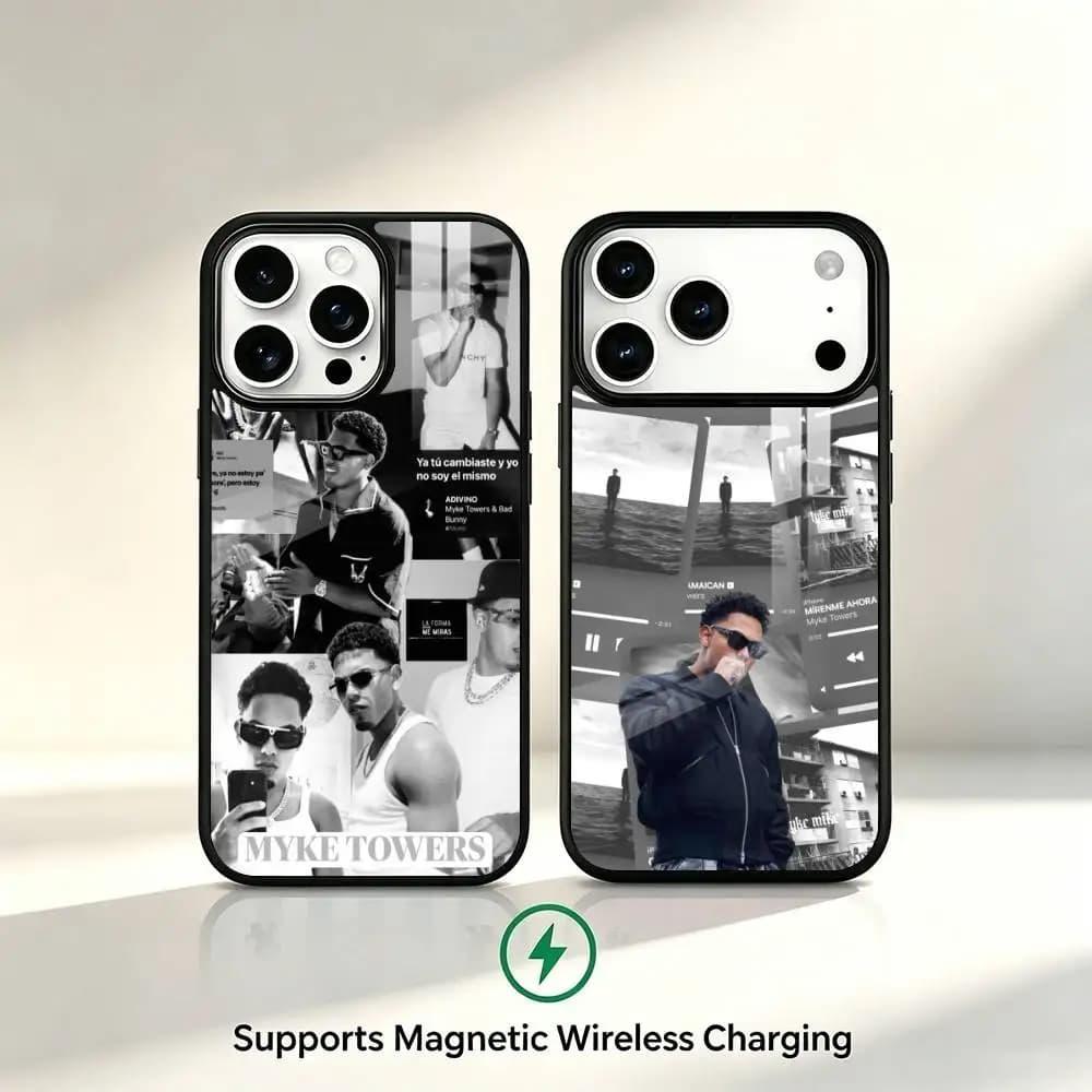 Popular Rapper Myke Towers Phone Case For iPhone17,16,15,14,13,12,11 Plus,Pro Allows magnetic wireless charging