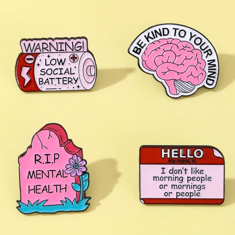 Creative Cartoon English Letter Design Metal Brooch Alloy Enamel Fashion Badge Pins For DIY Clothing Bags Hat Scarf  Accessories