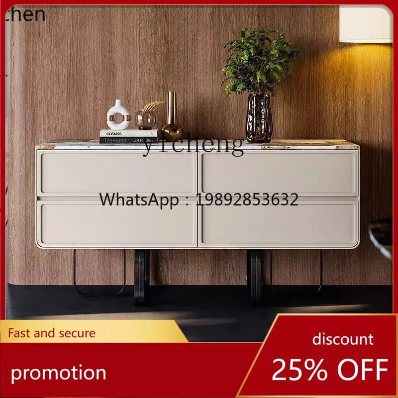 HXL  light luxury dining side cabinet household post-modern simple storage  cabinet restaurant luxury stone tea cabinet