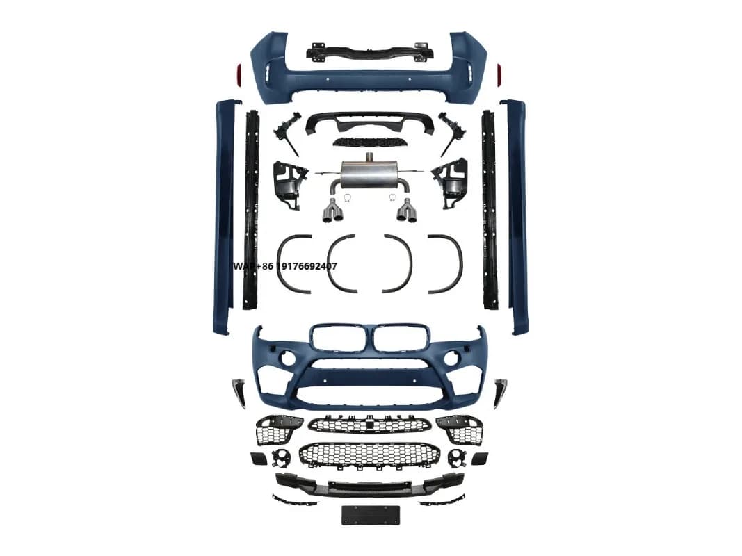 New for X5 (F15) 2014-2018 X5M Style Full Body Kit with Front/Rear Bumpers & Side Skirts Bolt-On Universal Fitment