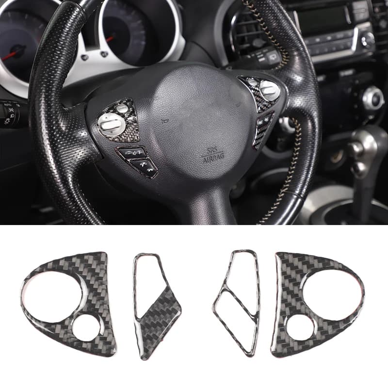Steering Wheel Button Frame Decorative Steering Wheel Panel Trim Sticker Car Accessories For Nissan Juke Infiniti ESQ 2011-2019