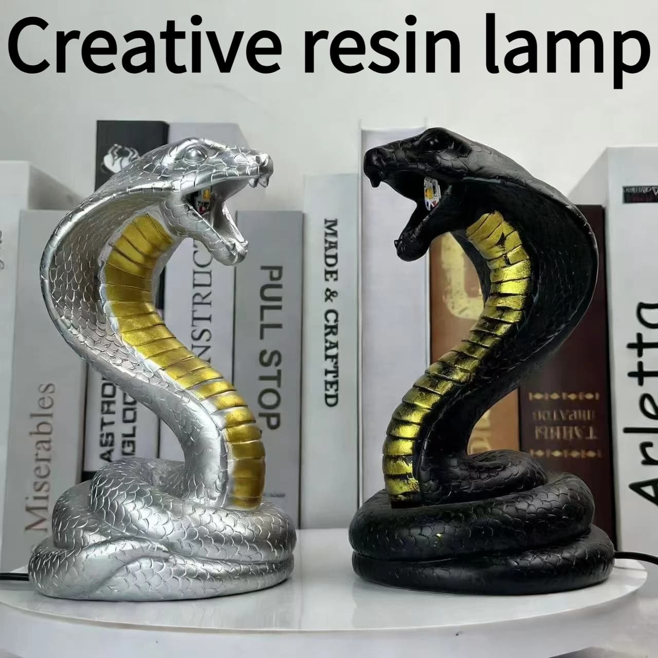 NEW Cobra Resin Night Light USB Home Atmosphere Desk Creative Ornament Decoration Gift