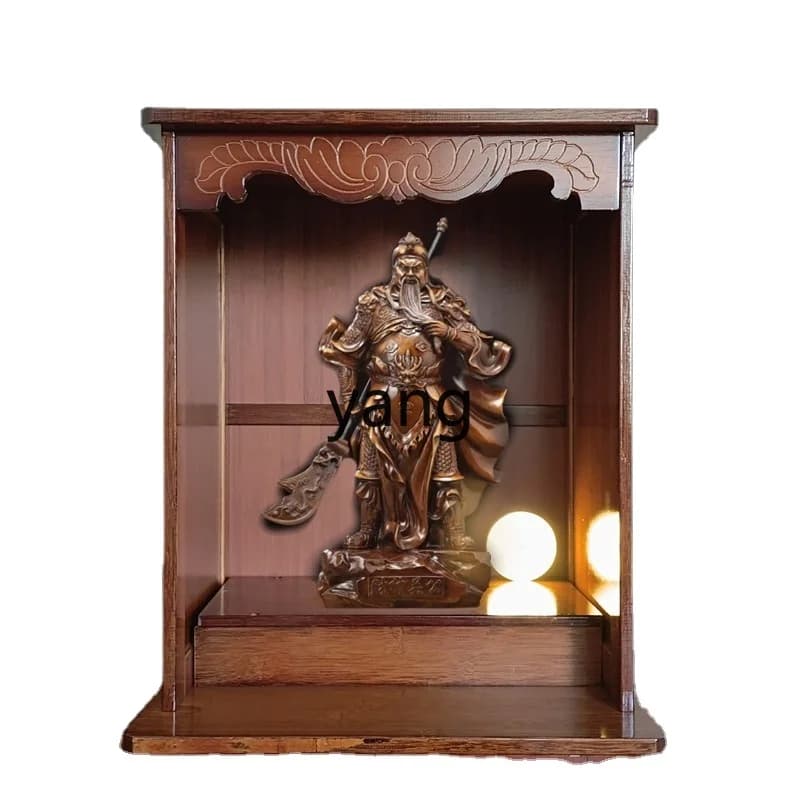 lmm  Home Wall-Mounted Altar Display Buddha Cabinet God Position Worship Table Buddha Niche