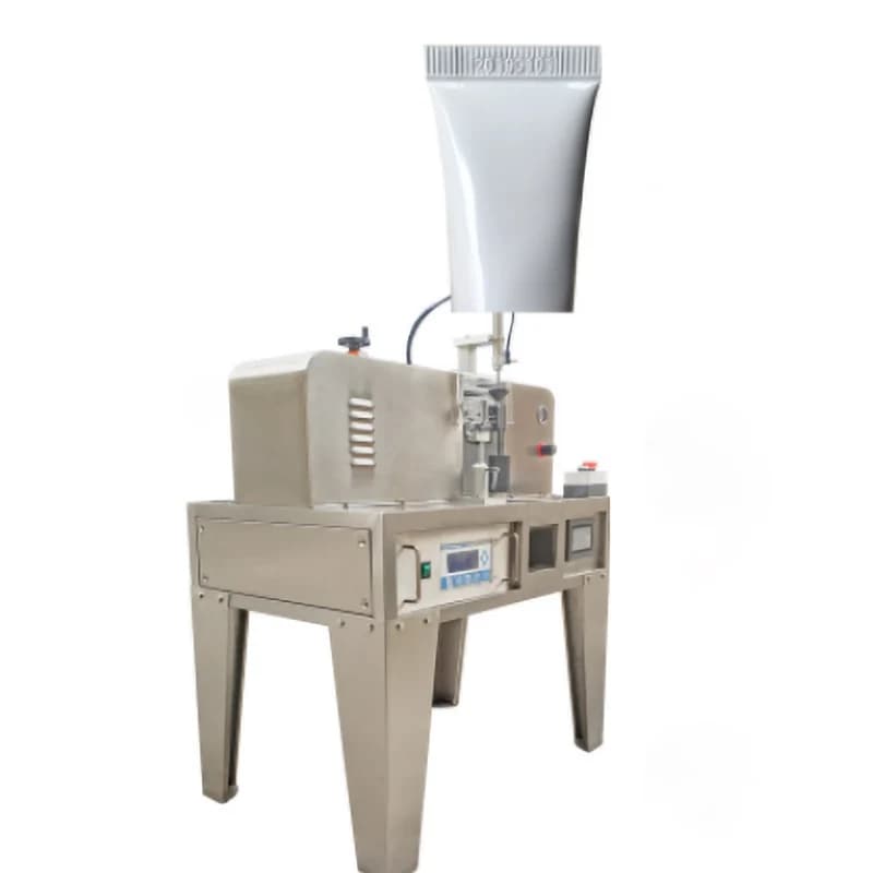 Semi Automatic Pneumatic Heat Sealing Machine Plastic Paper Tube Cans Film Cartons Chemical Cosmetics Industry Easy