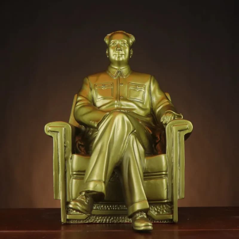 Mao Zedong , president , great man home and office bronze ornament, sitting statue with