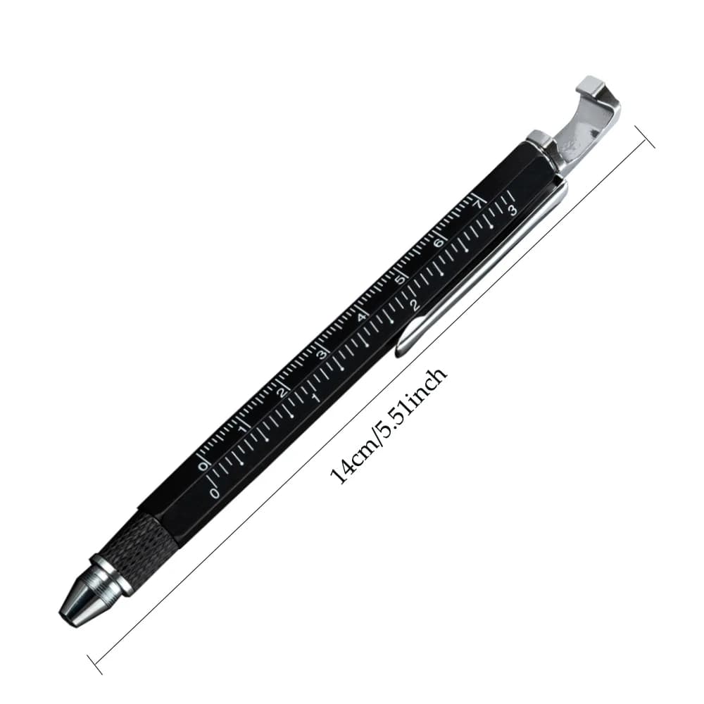 Ultimate Multitool Ballpoint Pen 6-in-1 with Stylus Phone Stand Bottle Opener Ruler & 2-End Screwdriver - Office School Supplies