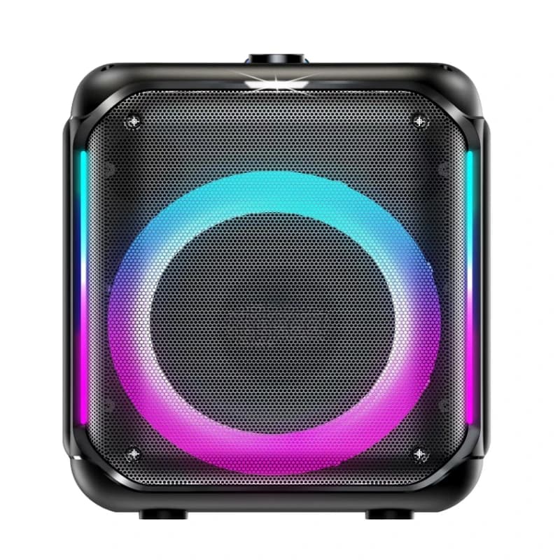 Outdoor Wireless  Speaker System with Powerful Subwoofer and RGB LED Lights for Big Karaoke Parties