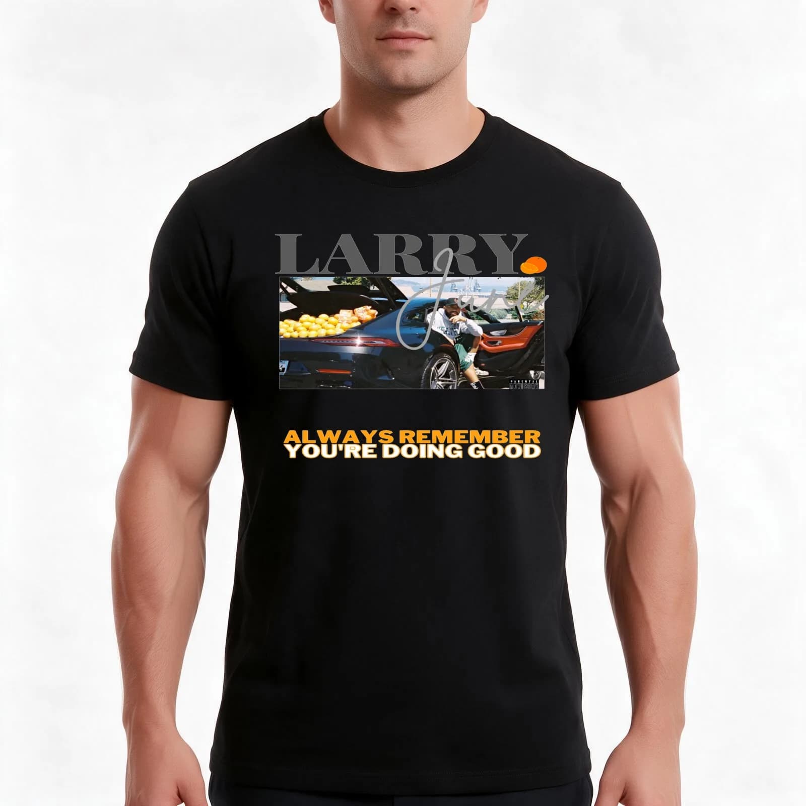 OUT THE TRUNK LARRY JUNE T-Shirt, Summer Casual Cotton Tee, Oversized Streetwear Tops, Vintage Graphic Print, Unisex Men Women