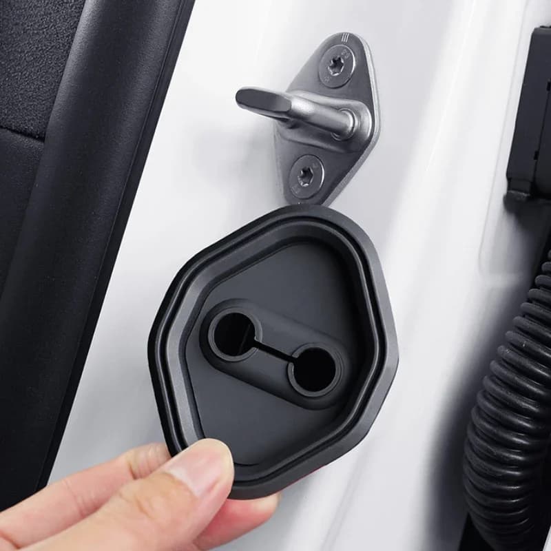 For Jaguar F-PACE F-TYPE XEL XFL E-PACE silicone Black Car Door Lock Cover Trim Interior Car Accessories 4 Pcs