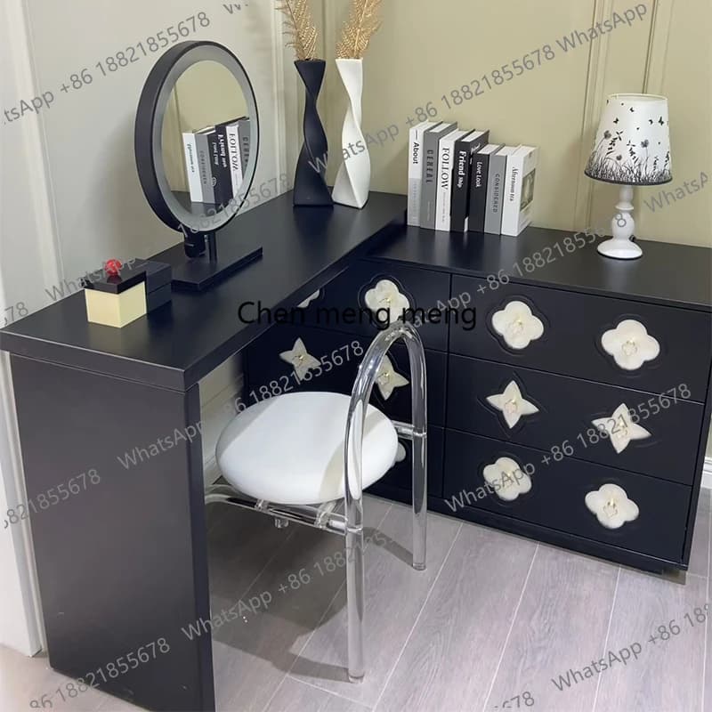 Luxury Nordic Vanity Tables Stool Modern Aesthetic Storage Large Vanity Tables Unique Kawaii Compact Schmink Tisch Furniture