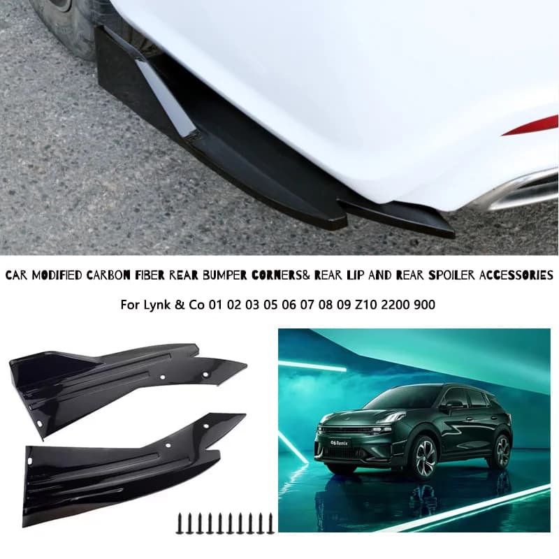 Rear Bumper Lip Diffuser Splitter Canard Protector Front For Lynk & Co 01 02 03 05 06 07 08 09 Z10 2200 900