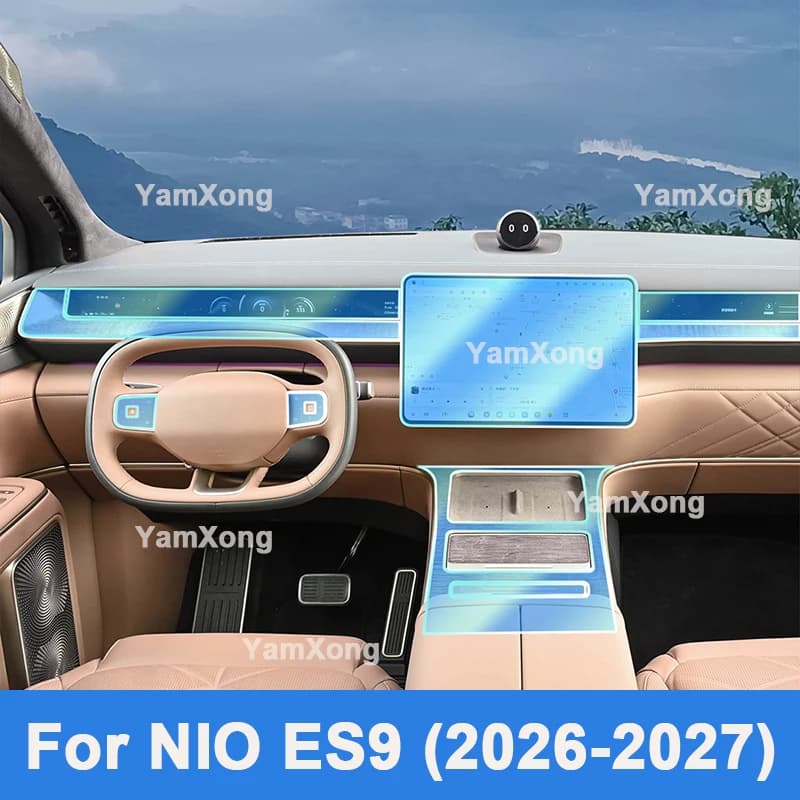 For NIO ES9 (2026-2027) Car Anti-scratch Repair Sticker Car Interior Center Console Transparent TPU Protective Film