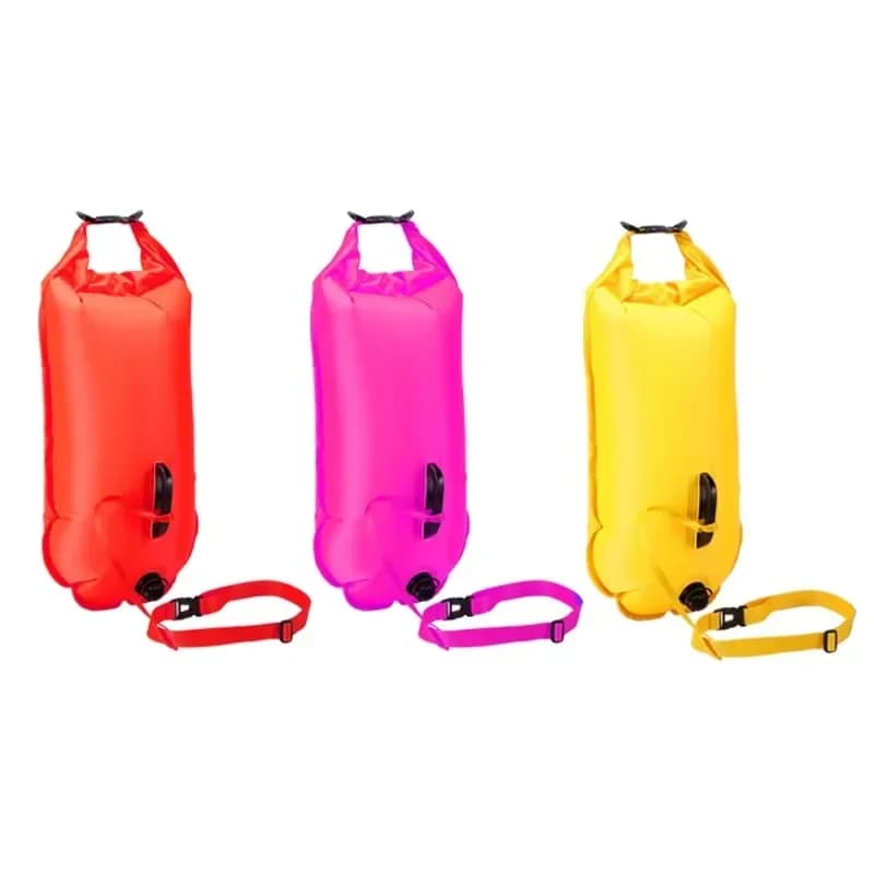 28L Visibility Ultra Light Open Water Swimming Equipment Bubble Drag Float Safety Buoy, Dry Bag with Adjustable Belt