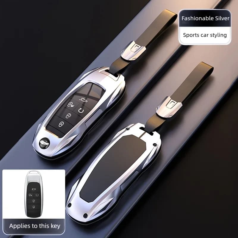 Car Remote Key Case Metal Cover Shell Buckle Accessories Applicable for GAC Aion LX V S Y Plus Mysterious 580 Auto Key