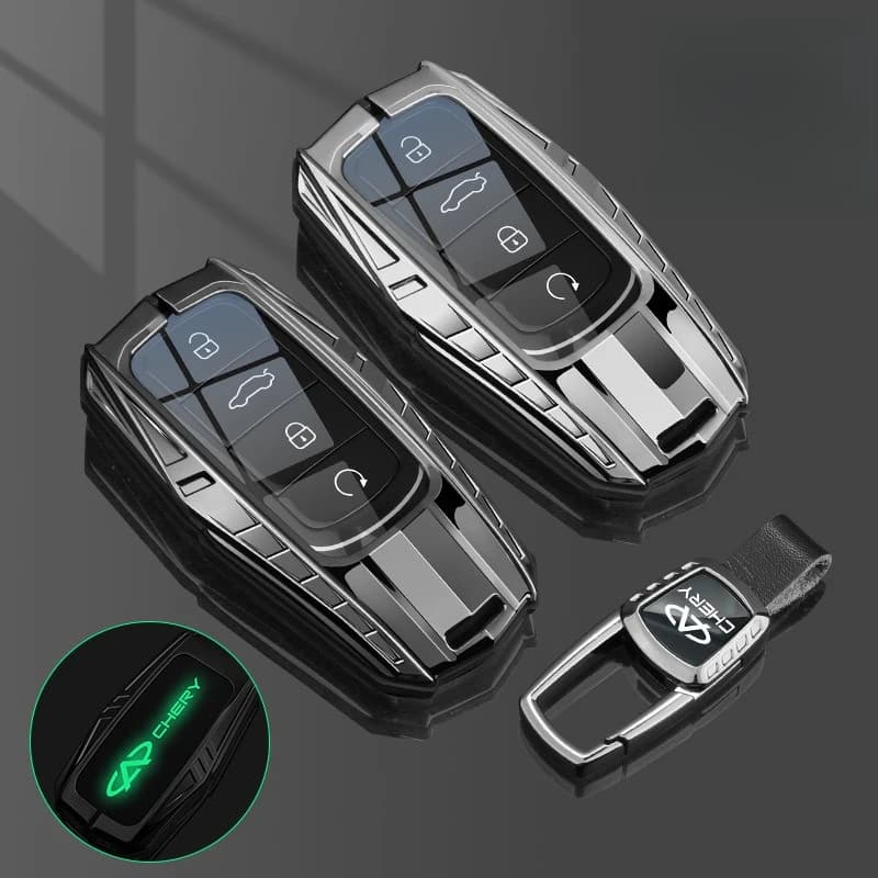 Premium Zinc Alloy Key Cover Case for Chery Tiggo 8/9/8 Plus/8 Pro/7 Plus/Explore 06 (2023) - Protective Key Fob Shell Keychain