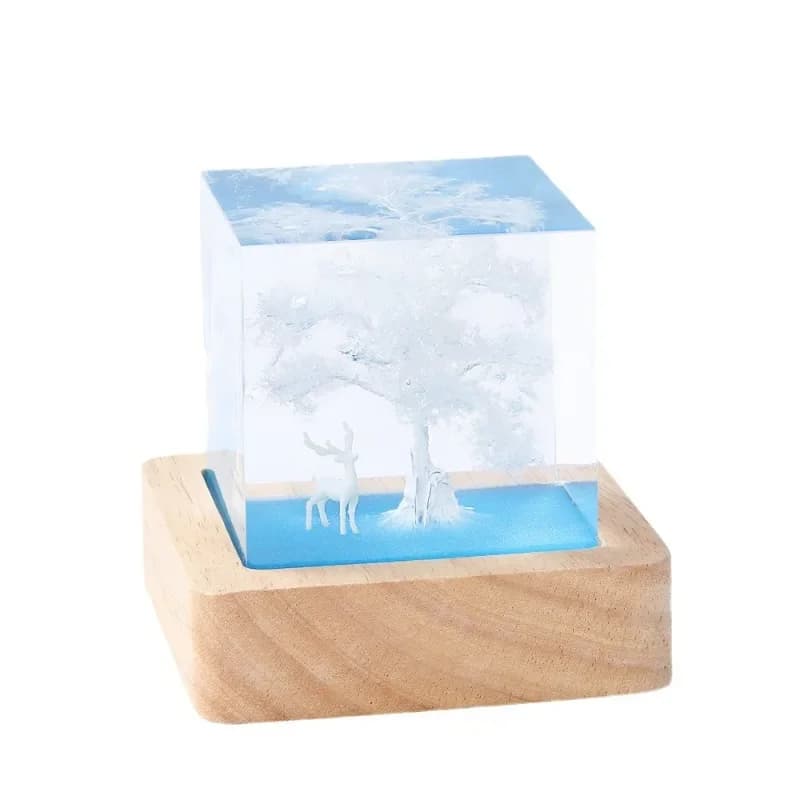 Warm light deer cherry blossoms handmade creativity, ornament bedside night light tide