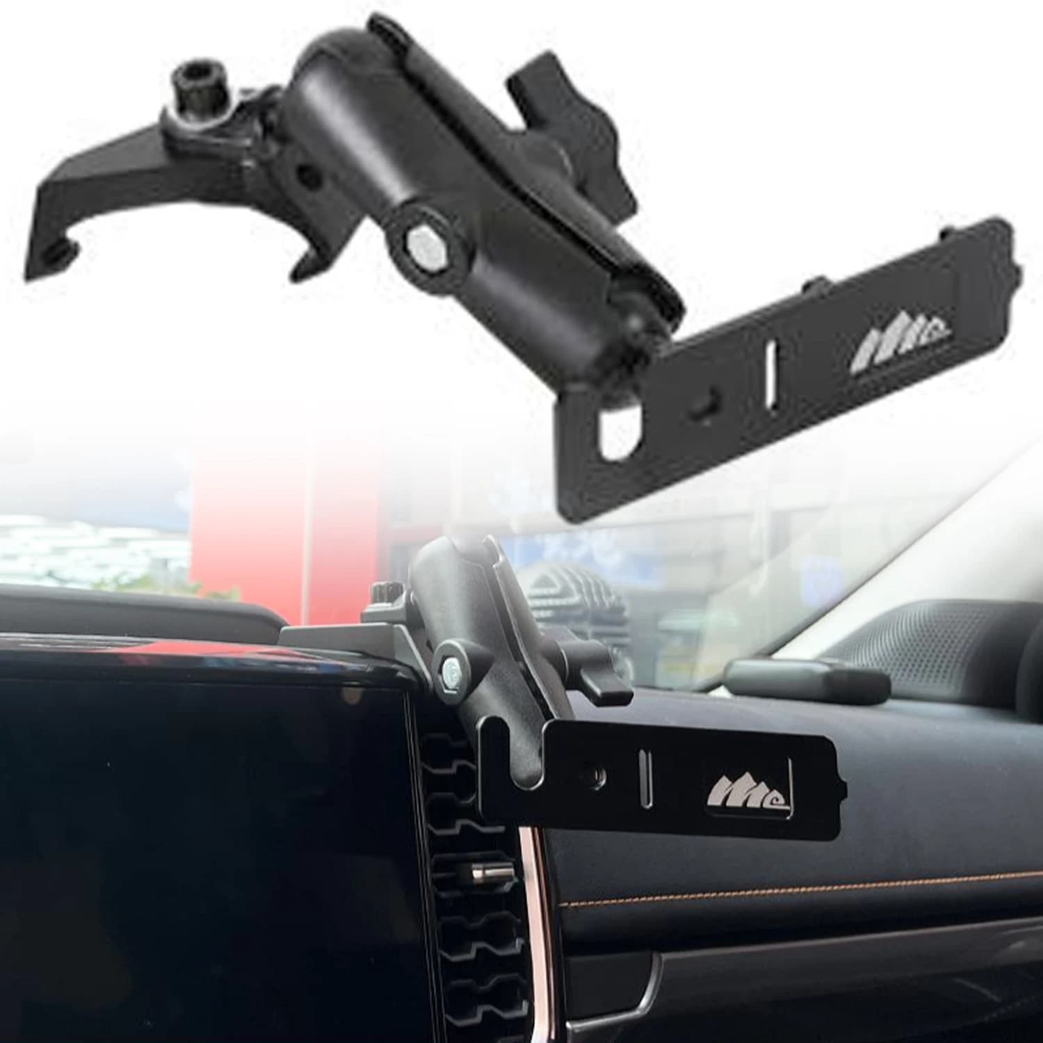 for Ford Ranger P703 2024 2025 Specific Mobile Radio Mount Dash Board Mounting Bracket for Two-Way Radio and Hand Mic