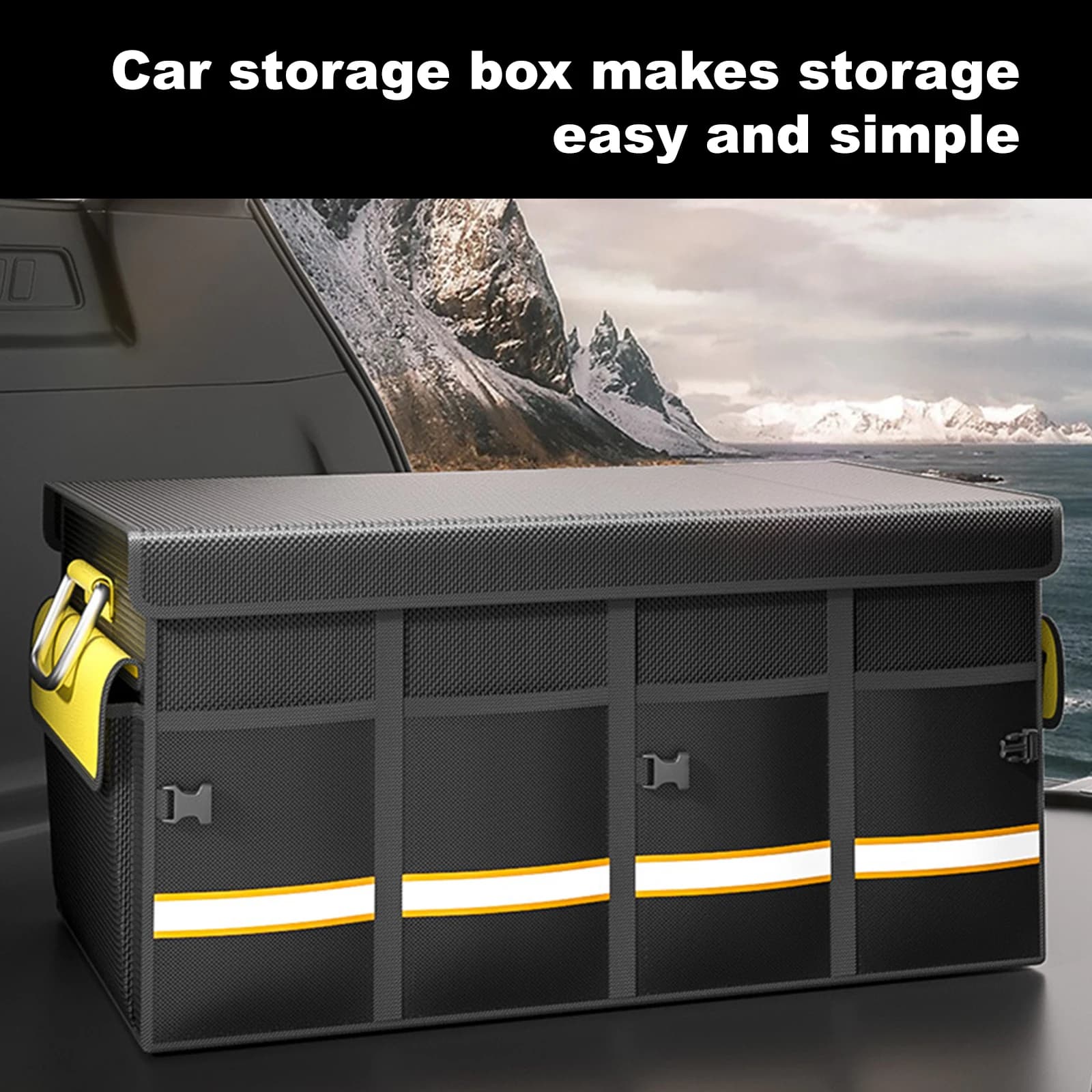Car Trunk Storage Box Portable Multipurpose Folding Storage Box Outdoor Travel Storage Trunk Organizer for Truck SUV  Trunk Box