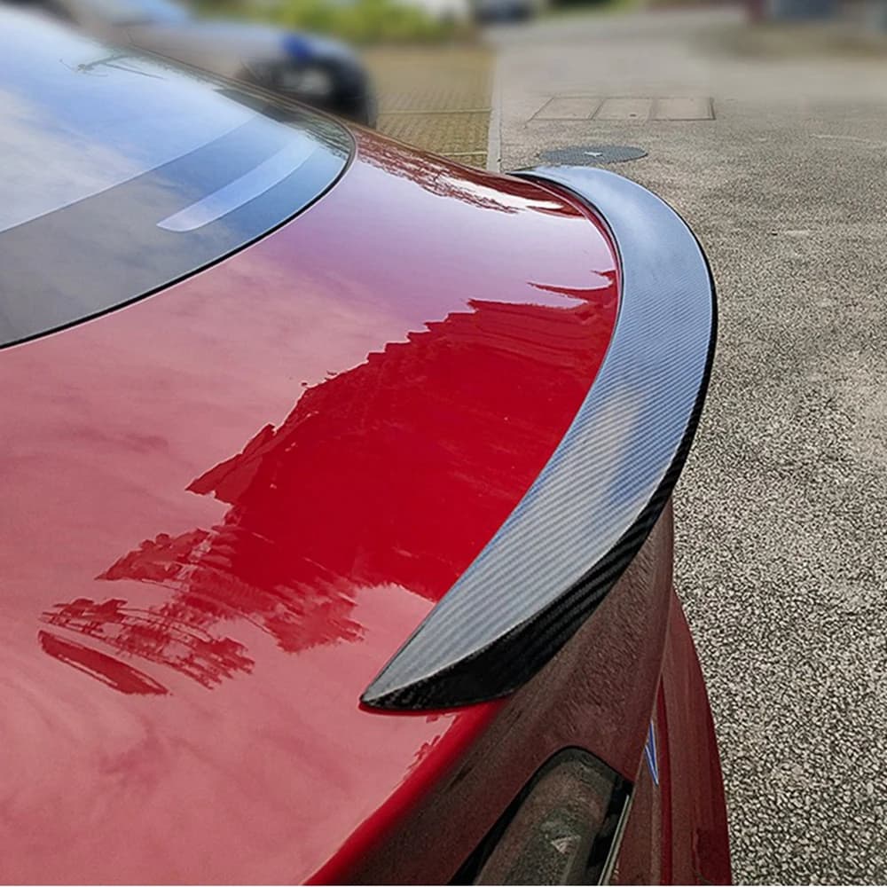 For Tesla Model 3 High Quality Real Carbon Fiber Rear Spoiler Tail Trunk Wing 2017 - 2022