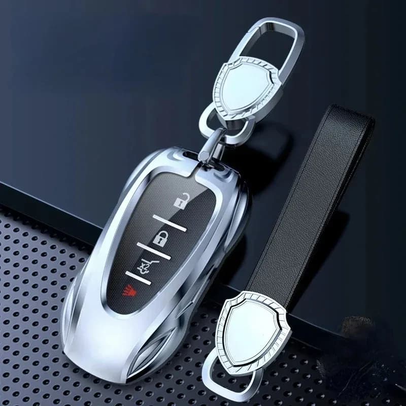 For Chevrolet Cruze Cavalier Onix Malibu Equinox Zinc Alloy Silver Car Key Case Keyless Cover Key Shell Interior Car Accessories