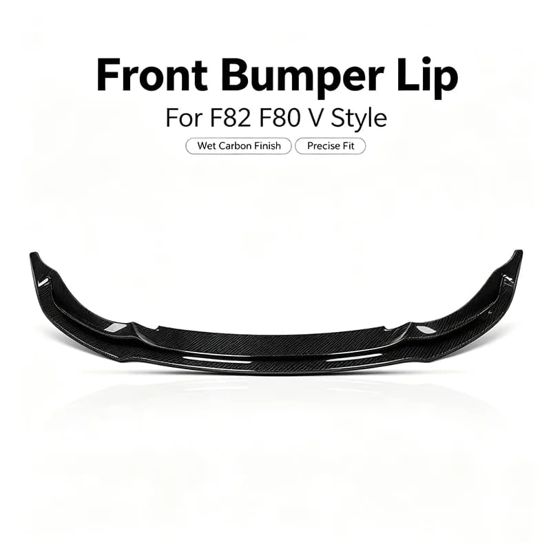 Carbon Fiber Front Bumper Lip For BMW F80 M3 F82 M4 2014-2020 V Style Front Lower Splitter Automotive Modification Parts
