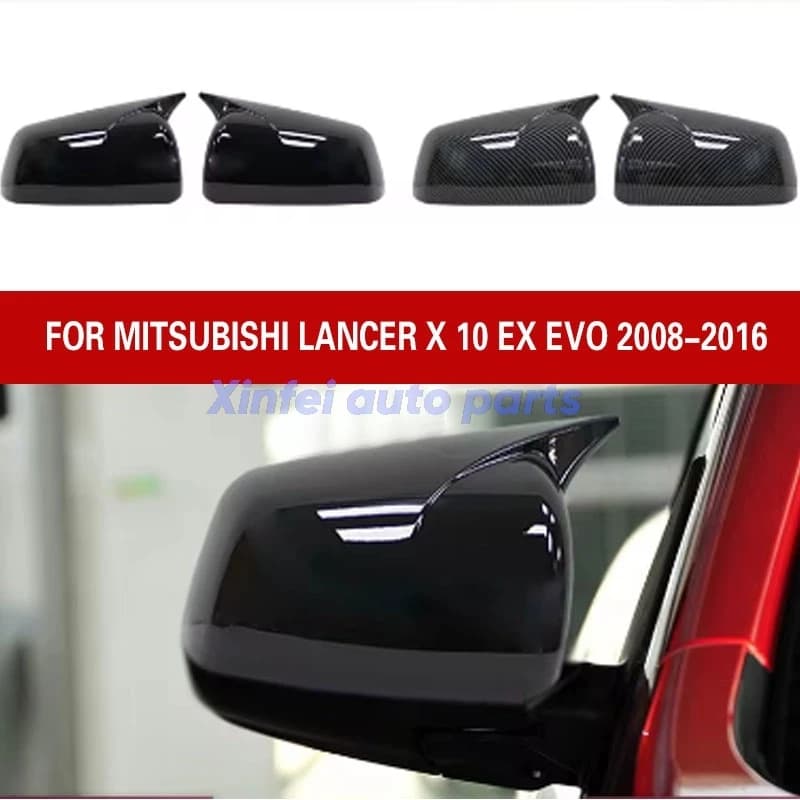 Side Door Rearview Mirror Cover Cap Trim Shell Sticker Car Styling Accessories Part For Mitsubishi Lancer X 10 EX EVO 2008-2016