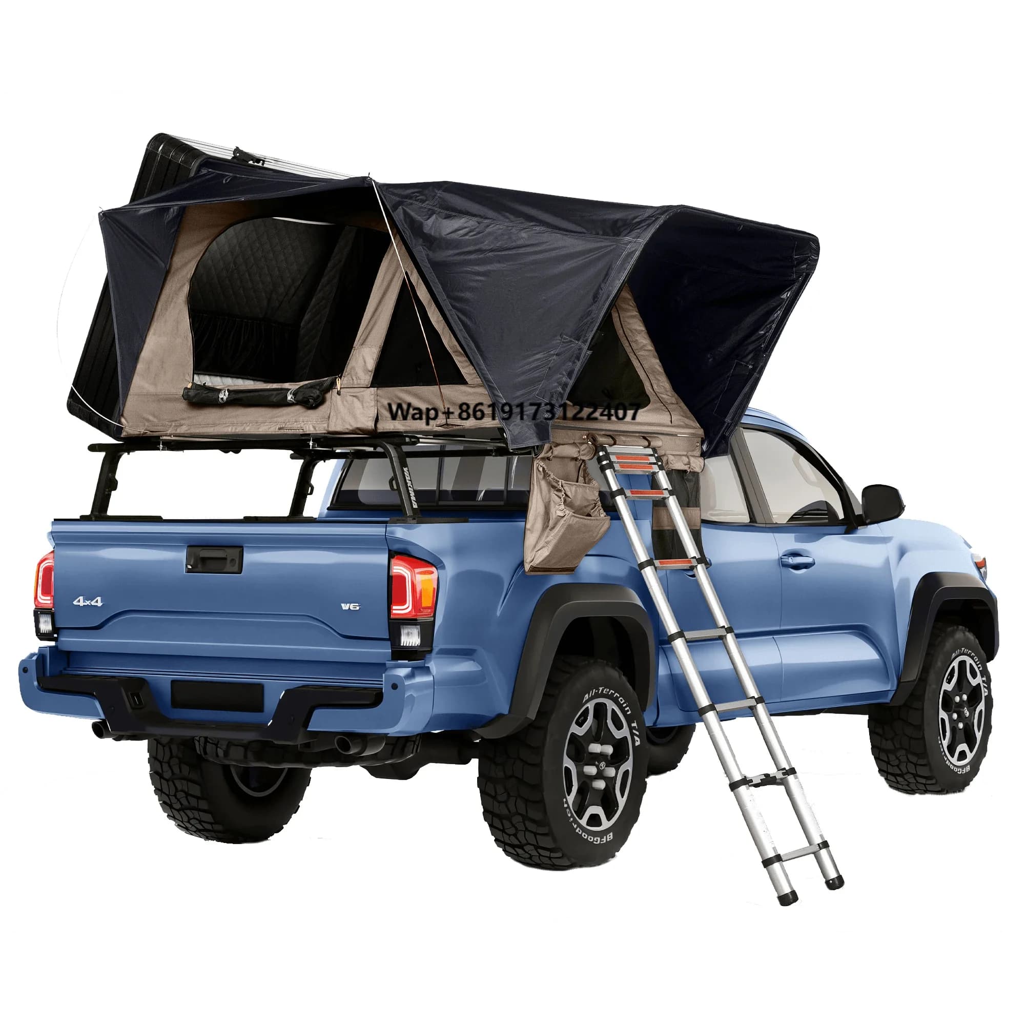 High Quality 4-Person Hard Shell Aluminum Roof Top Tent for Car Rooftop Camping