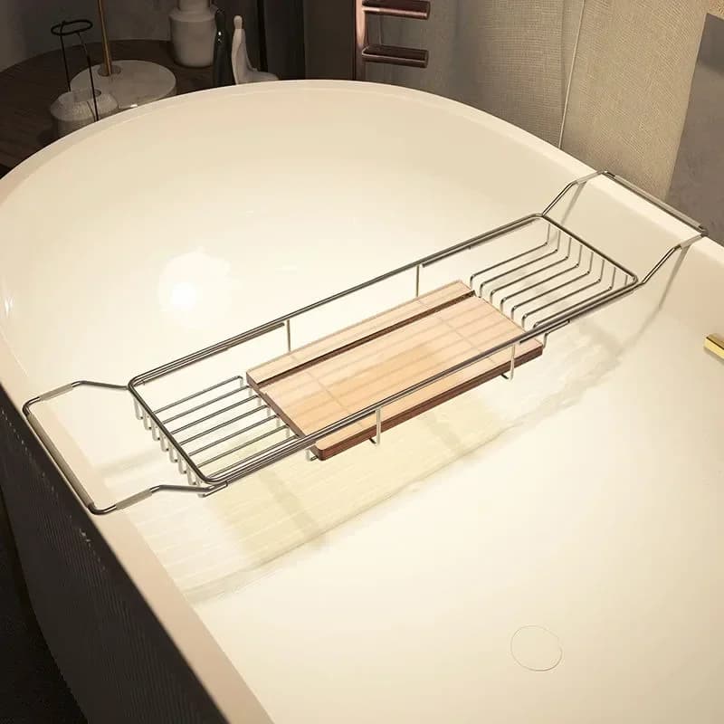 Bathtub Shelf Bathroom Bathtub Rack Telescopic Toilet Bath Shelf Bracket Telescopic Bath Rack