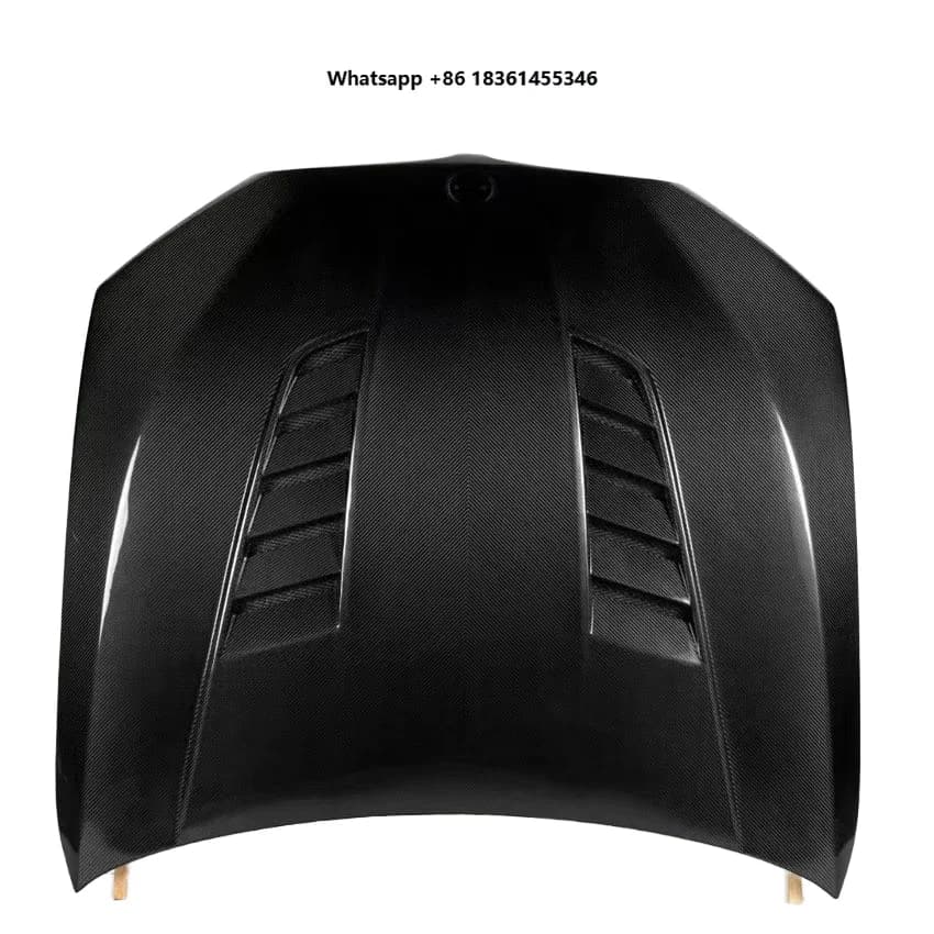 5 Series F90 V-Style Dry Carbon Fiber Hood Bonnet Hot-Pressed with Included Screws  Bolts New Condition Dropshipping Welcomed