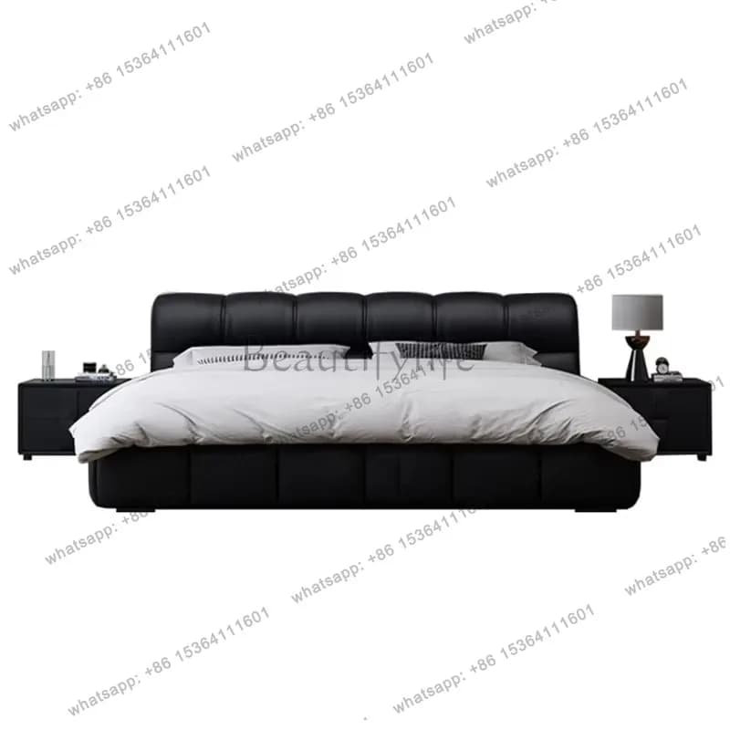 YJ Elegant Modern Double Bed Frame Simple Luxury Modern Under Storage Bed Frame Full Queen Size Cama Moderno Lujo Home Furniture