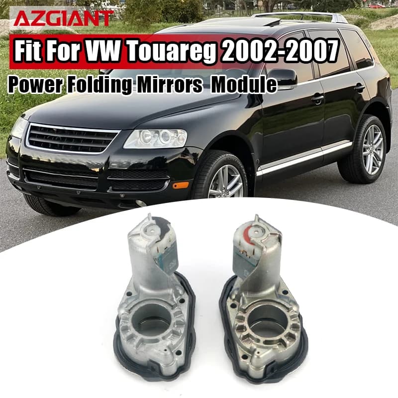 AZGIANT Car Side Rearview Door Mirrors Folding Motor Actuator For Volkswagen Touareg 2002-2007 Electric Repair Kit Auto Replace