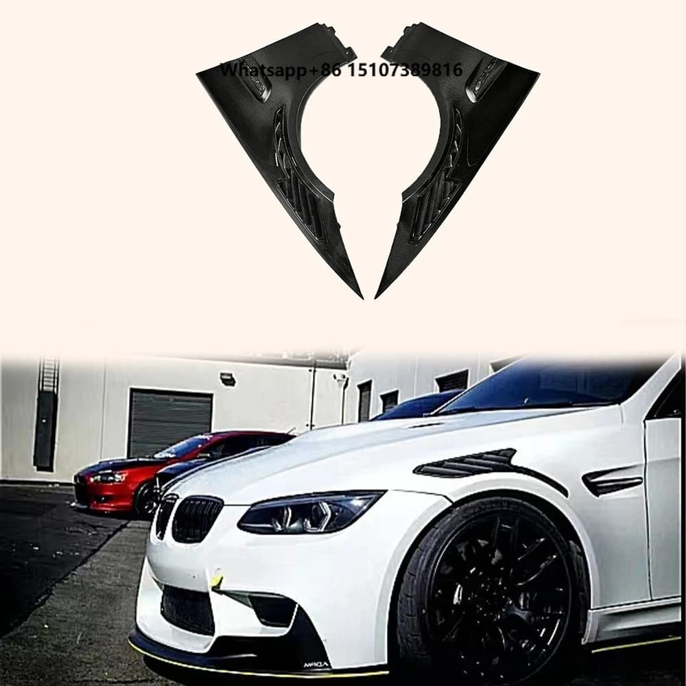 For E92 E93 Real M3 Vented Carbon Fiber Front Fender Pair