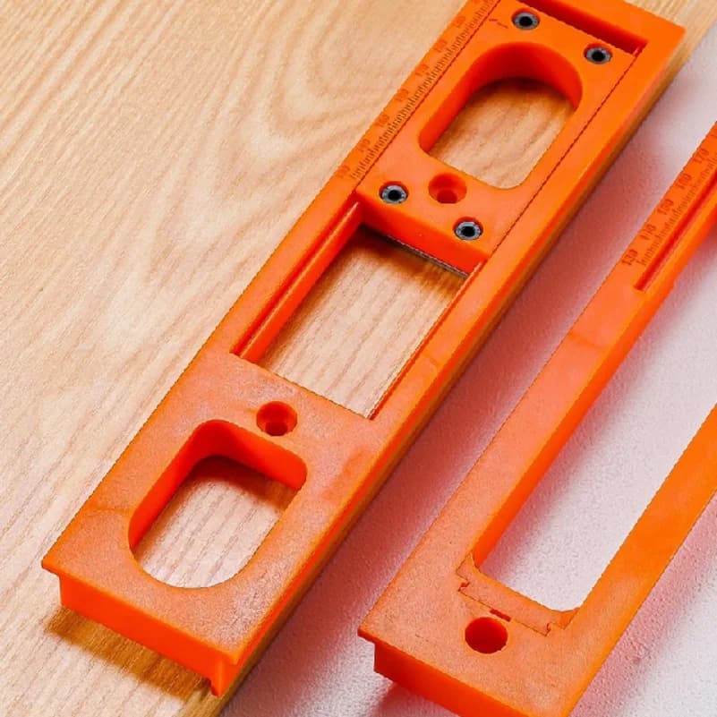 Hidden Hinge Router Jig Guide Template Carpenter Slotting Template for Installing Concealed 3D Hinge on Wooden Doors Frame