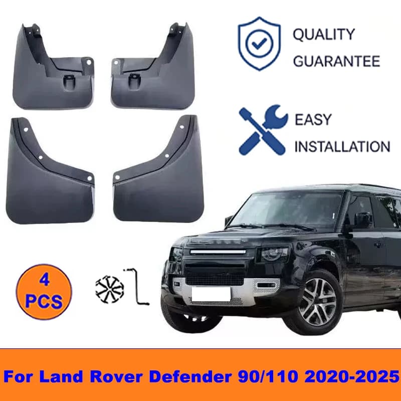 4Pcs Mud Flaps For Land Rover Defender 90 110 2020-2025- Splash Guards Front&Rear Wheel Fender Mudguards Car Exterior Protection