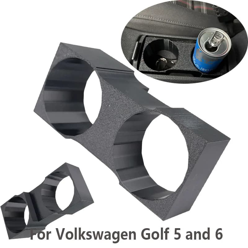 For Volkswagen Golf 5 & 6 Car Cup Holder Black Plastic Cans Bottles Mount Holder 0.25L 0.5L Car Interior Accessories