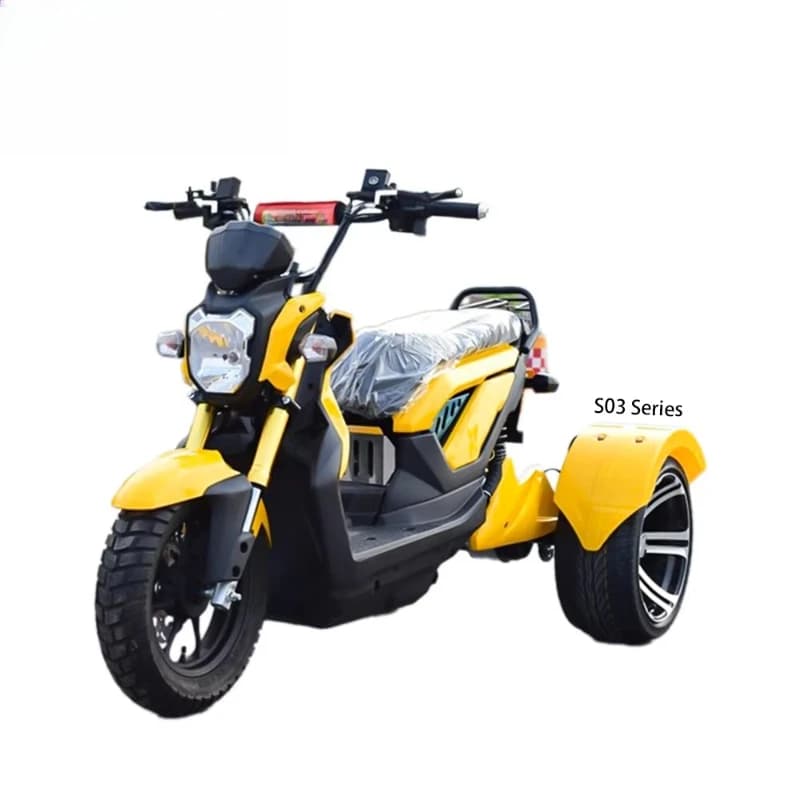 Electric Cargo Bike with Light Emitting Diode 60v Center Drive Motor 3 Wheel Open Body Electric Scooter