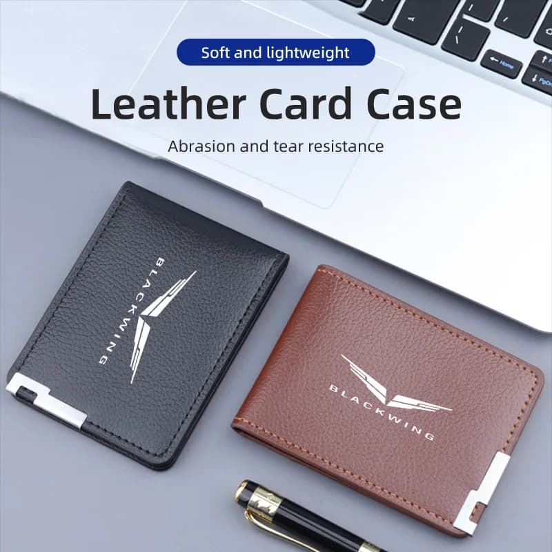 PU Leather Car Credit Card Holder Wallet Coin Purse Auto Accessories For Cadillac Escalade CTS ATS SRX STS XT5 XT4 XT6 XTS CT4