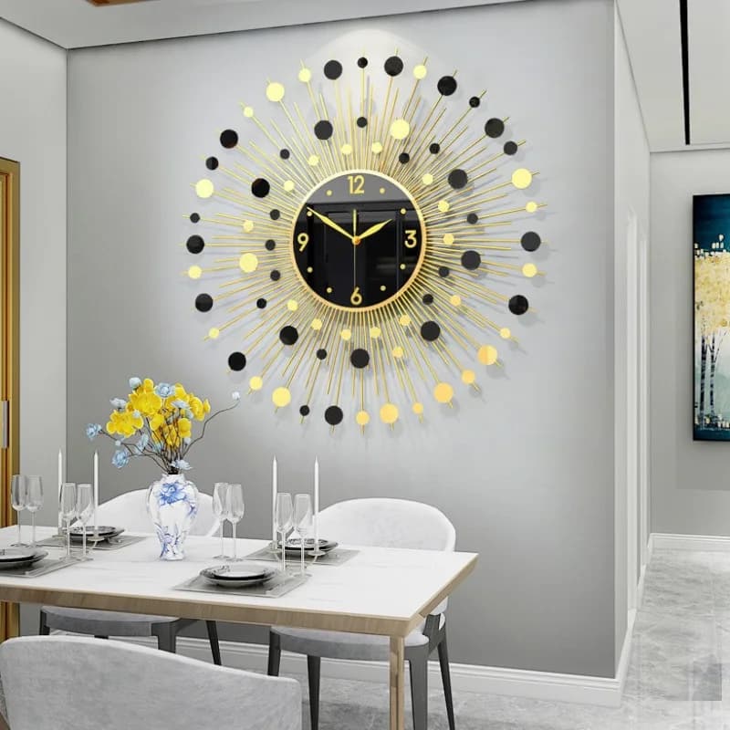 70X70CMLuxury clock wall clock living room creative home decoration fashionable and simple internet famous art Nordic wall clock