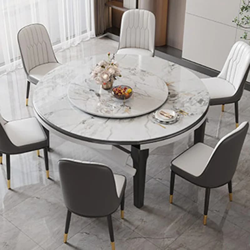 Luxury Modern Dining Table Nordic Kitchen Restaurant Coffee Round Chairs Dining Table Marble Lounge Muebles Salon Furniture