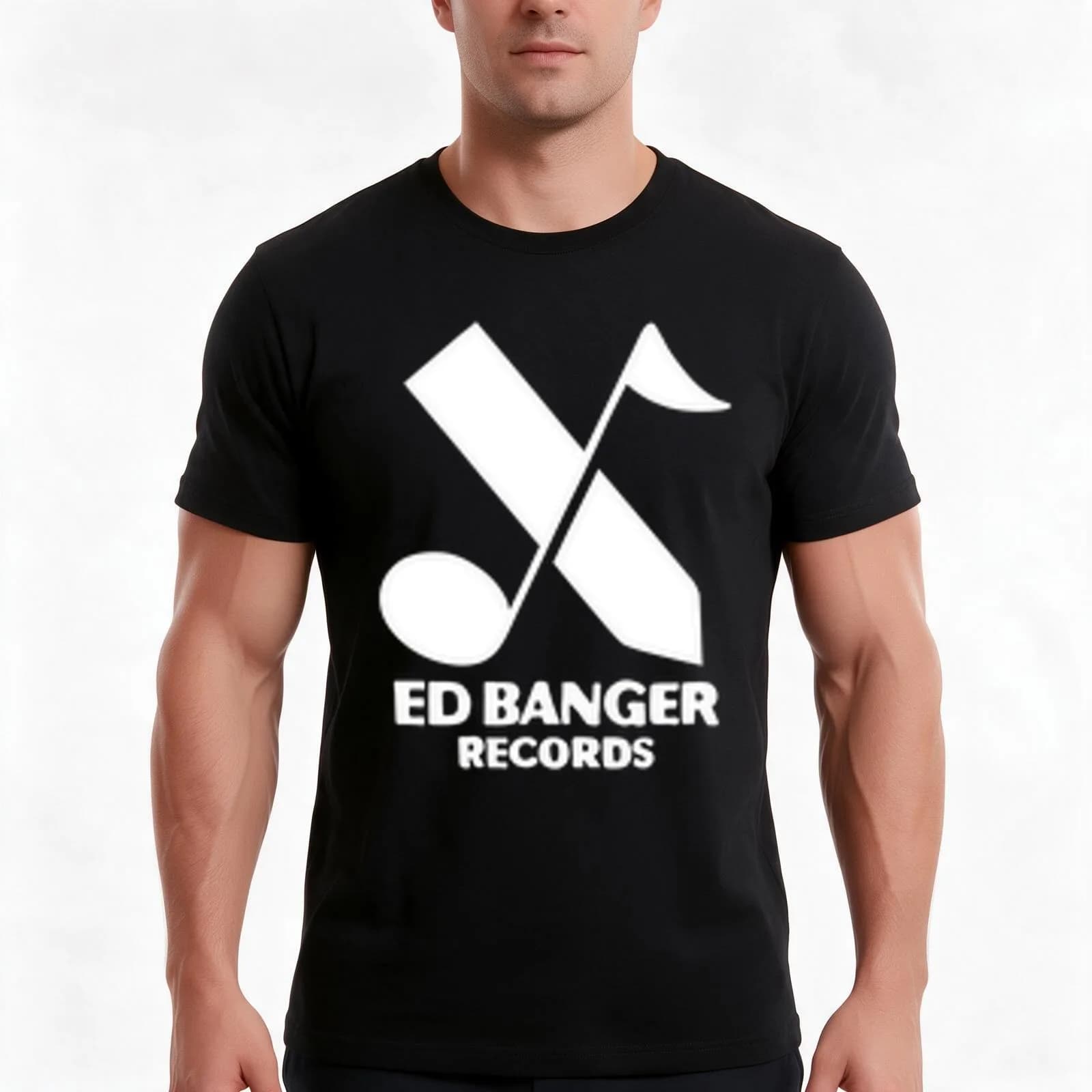 Ed Banger Records Classic T-Shirt, Summer Casual Cotton Tee, Oversized Streetwear Tops, Vintage Graphic Print, Unisex Men Women