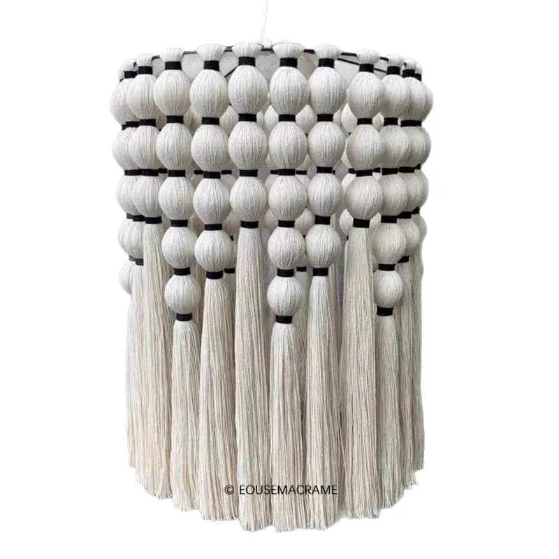 Hand-woven bohemian lampshade decoration simple fringed chandelier lighting y