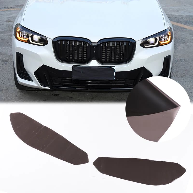 For BMW X3 G01 2018-2023 TPU black car headlight film decorative sticker car protection modification accessories