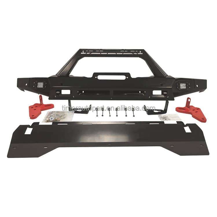 4X4 Steel Offroad Front Bumper 2022 Jeep Gladiator Motor Vehicles Is Installed Without Damage Full Width Bar(Winch Not Include)