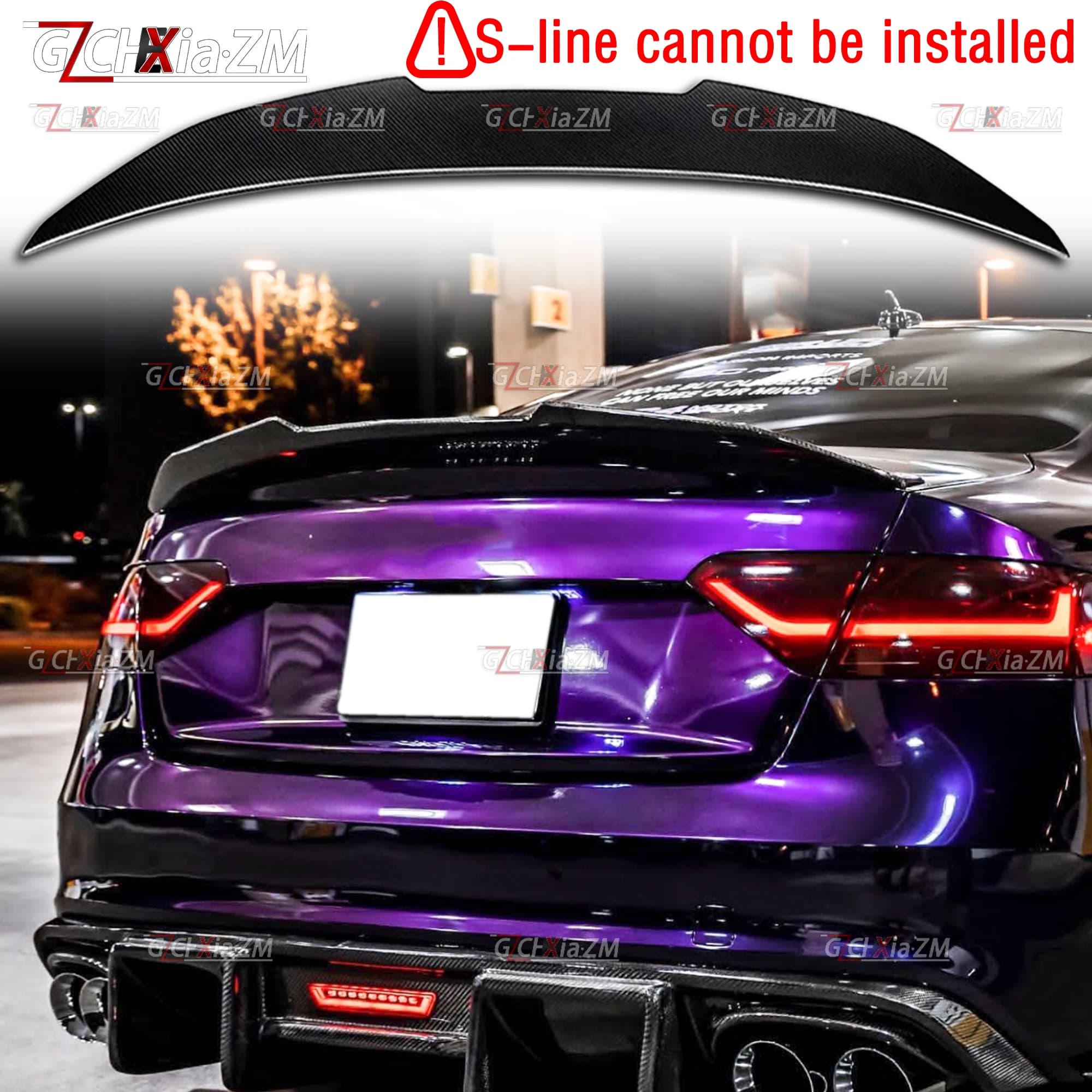 Car Spoiler For Audi A5 B8 B8.5 8TA 8T3 2Door Sportback PSM Style Real Carbon Fiber Material Rear Spoiler Trunk Wing 2009-2016