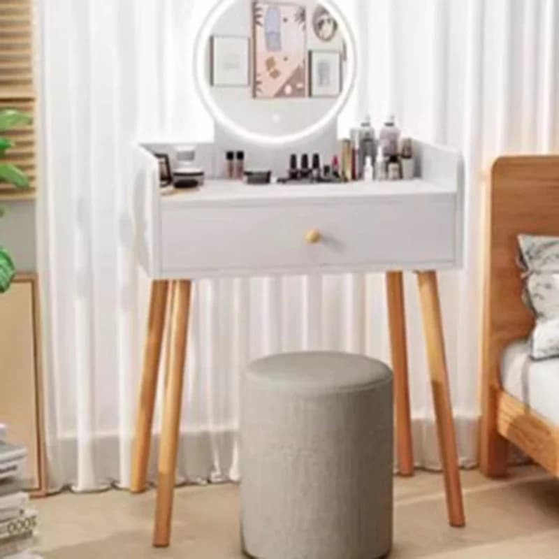 Affordable Small Dressing Table Narrow Style Cabinet Mobile Dressing Table Chair Storage Coiffeuse De Chambre Home Furniture
