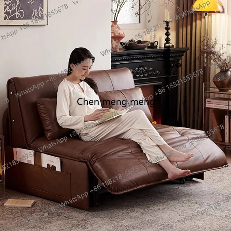Multifunction Italian Sofas Genuine Leather Bed Single Convertible Sofas Electric Living Room Divani Da Soggiorno Accessories