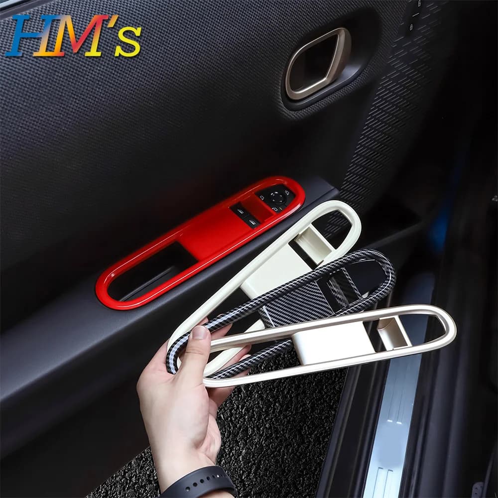 Compatible with Mini Cooper S F66 F67 2024 2025 2Pcs Car Window Lifter Switch Control Panel Cover Frame Stickers