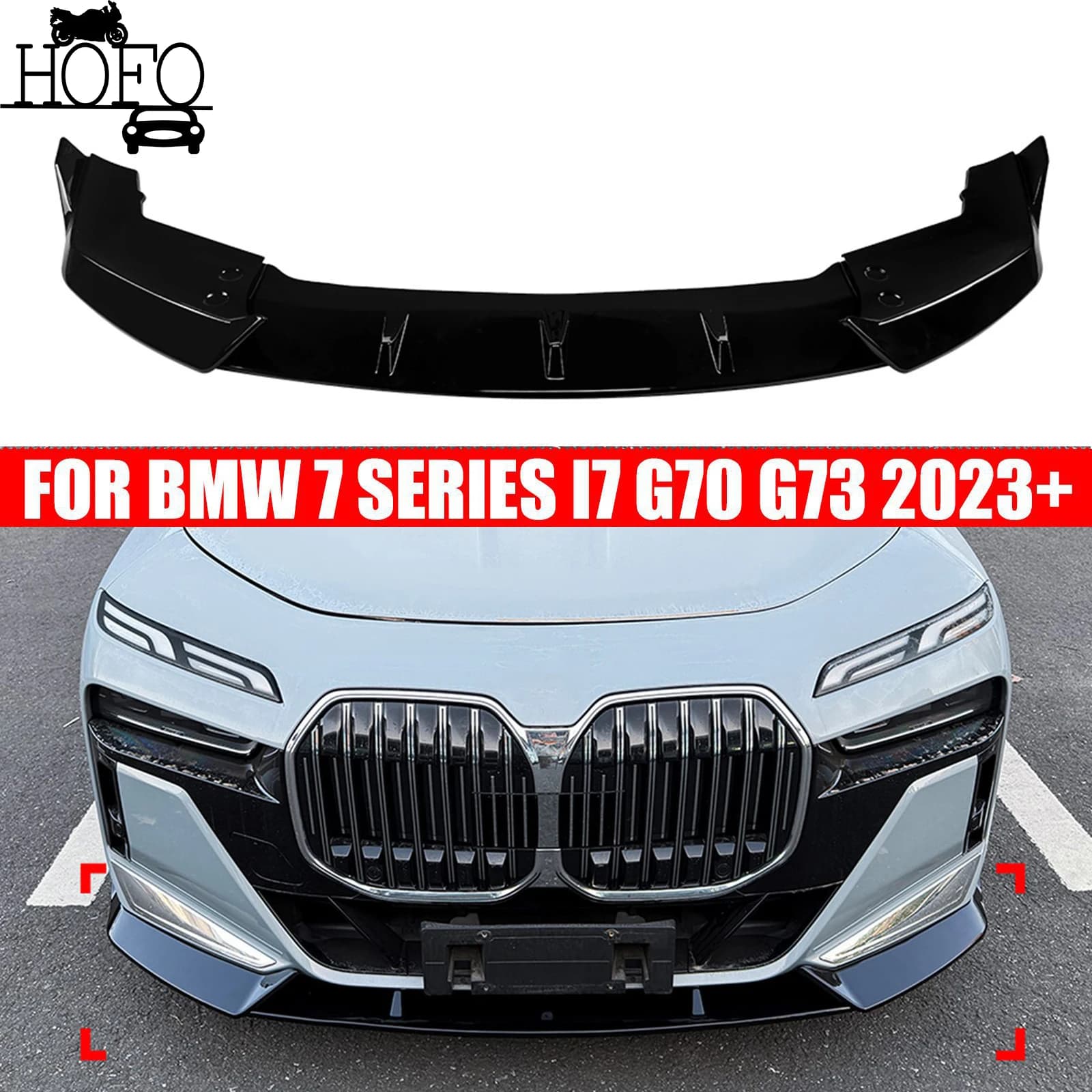 For BMW 7 Series i7 G70 G73 M Sport 2023+ Front Bumper Spoiler Lip Splitter
