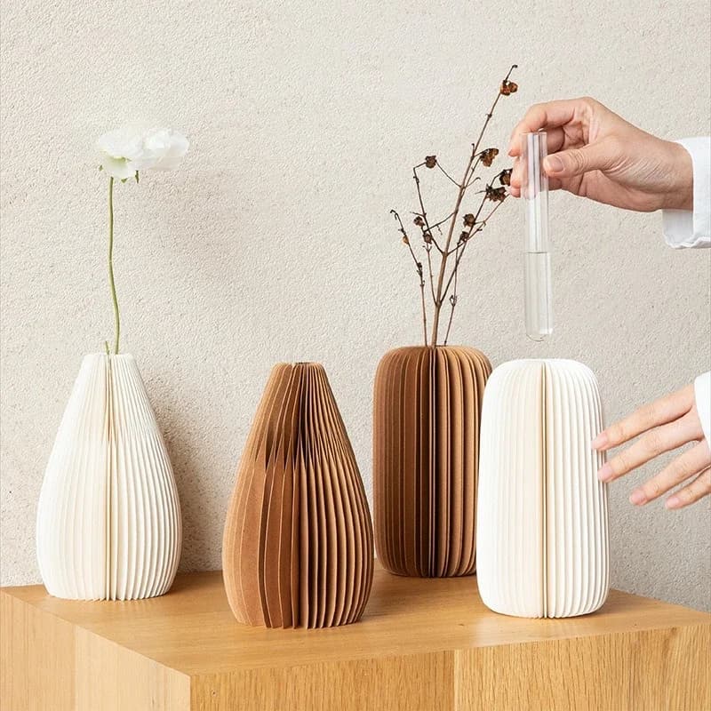 1PC Foldable Creative Vase Ornament Living Room Art Personalized Home Nordic Bedroom Decoration Household Goods