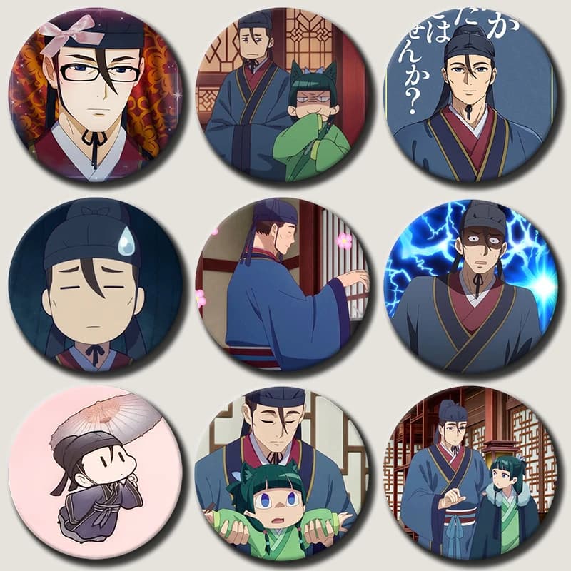 Anime Character Gaoshun Pins Tinplate Badge Gaoshun Cartoon Brooches for Backpack Hat Clothes Decoration Fans Collection Gifts